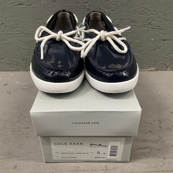 Cole Haan blue Patent leather boat shoes - Picture 3 of 7